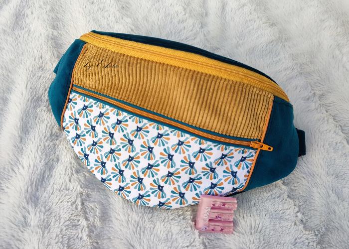 Sac banane Charly bleu et jaune