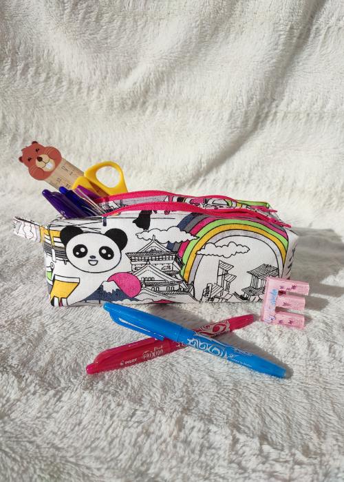 Trousse Zip-Zip avec motifs japonais.